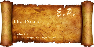 Eke Petra névjegykártya