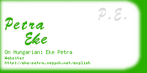 petra eke business card
